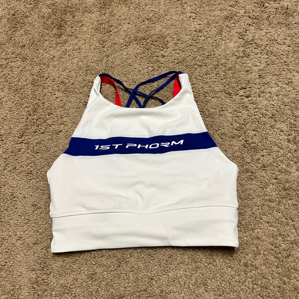 1st Phorm Red, White, and Blue Sports Bra